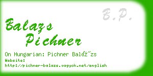 balazs pichner business card